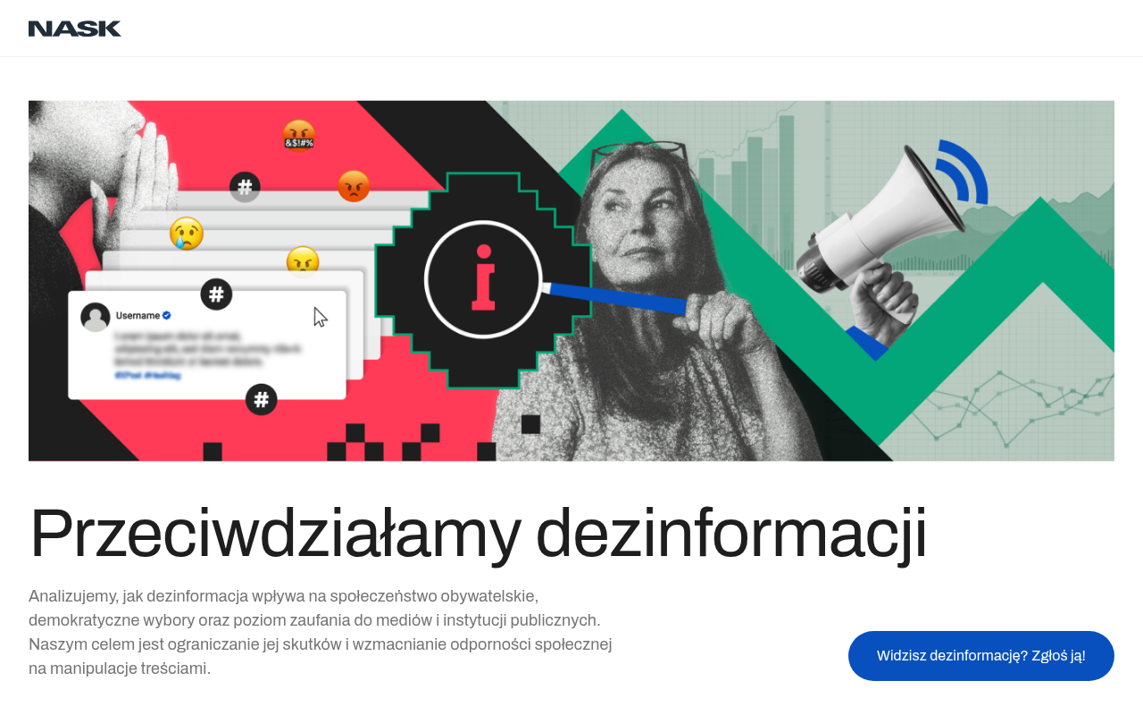 NASK counter-disinformation unit page