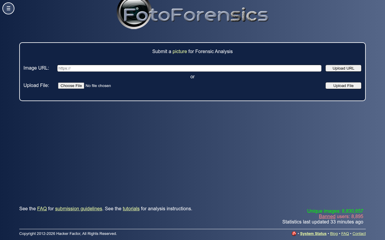 FotoForensics error level analysis